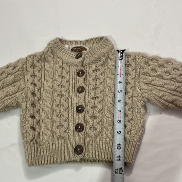 Sweaters of Ireland Pure Merino Wool Baby Cable Knit Hand Finished Size 18M - Picture 6 of 6